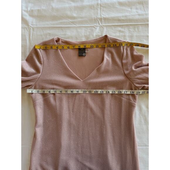 NWT Taylor Neiman Marcus Women's Blush Pink Sparkle Sz 10 Dress Flutter Sleeve - Picture 12 of 12